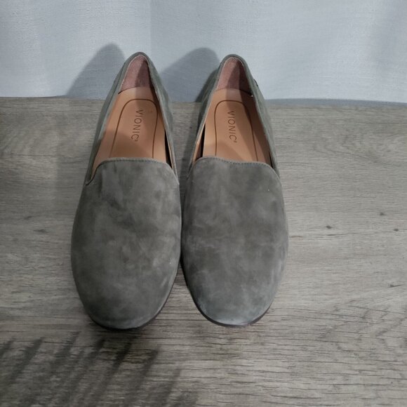 Vionic Gray Suede Loafers - Picture 4 of 9